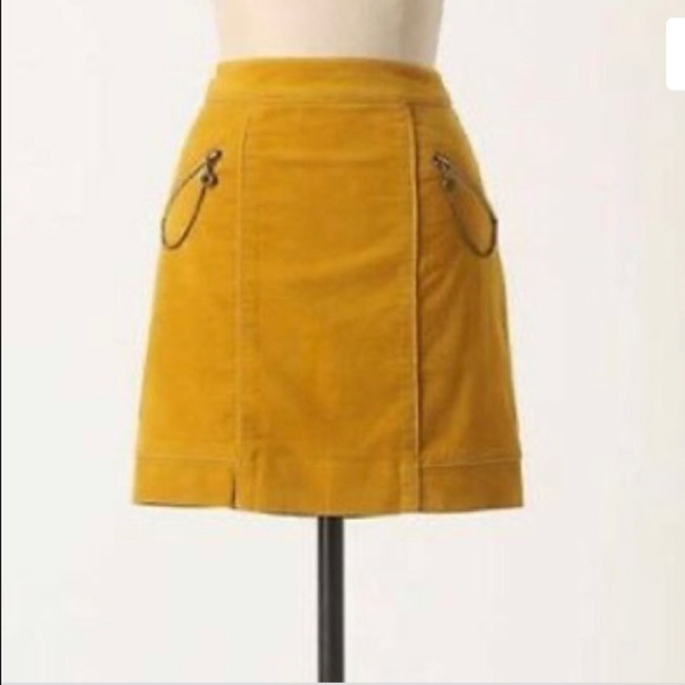Mustard Yellow Taikonhu velvet skirt